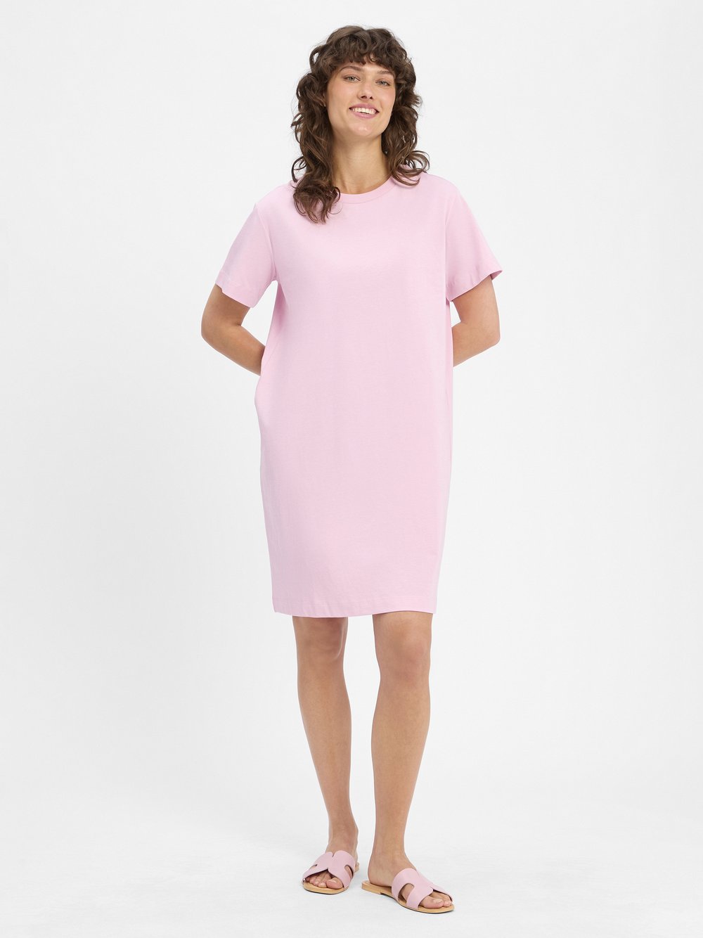 Marie Lund Kleid Damen Baumwolle rosa, M