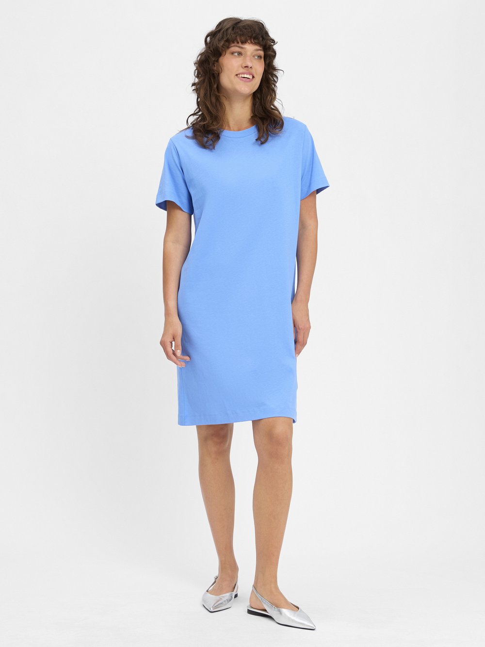 Marie Lund Kleid Damen Baumwolle blau, S