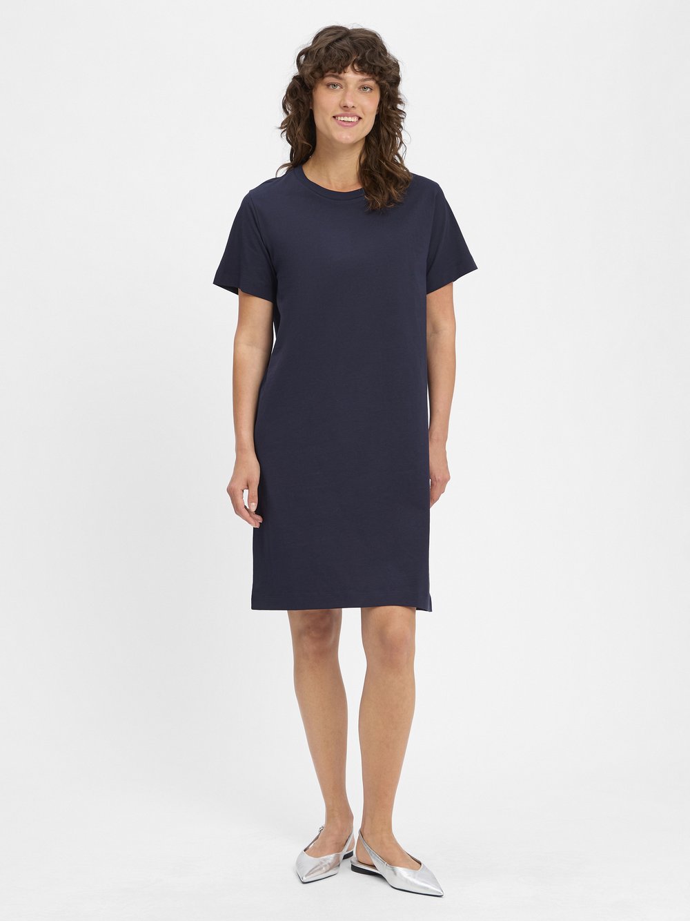 Marie Lund Kleid Damen Baumwolle blau, S