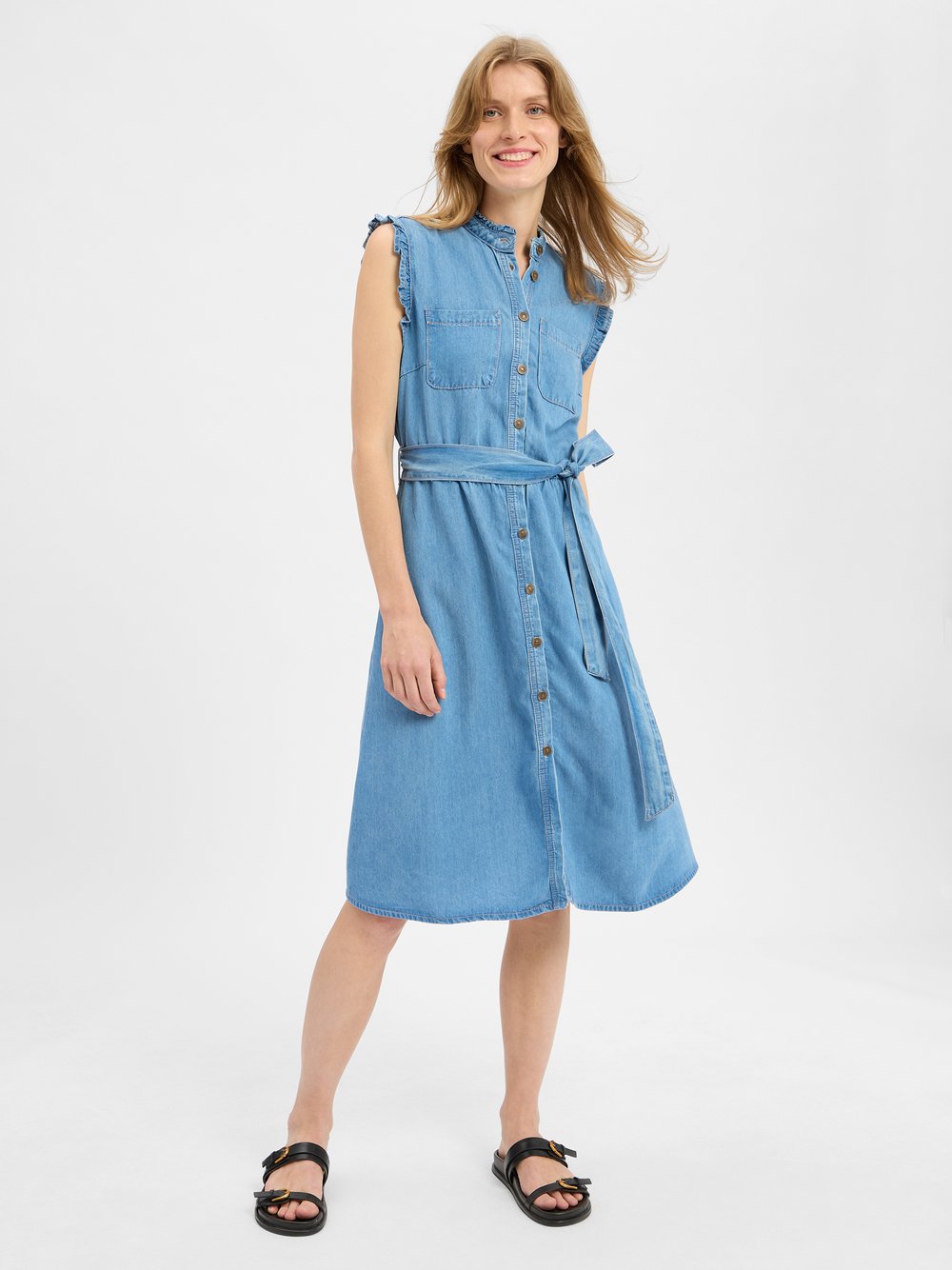 More & More Blusenkleid Damen Lyocell blau, 40