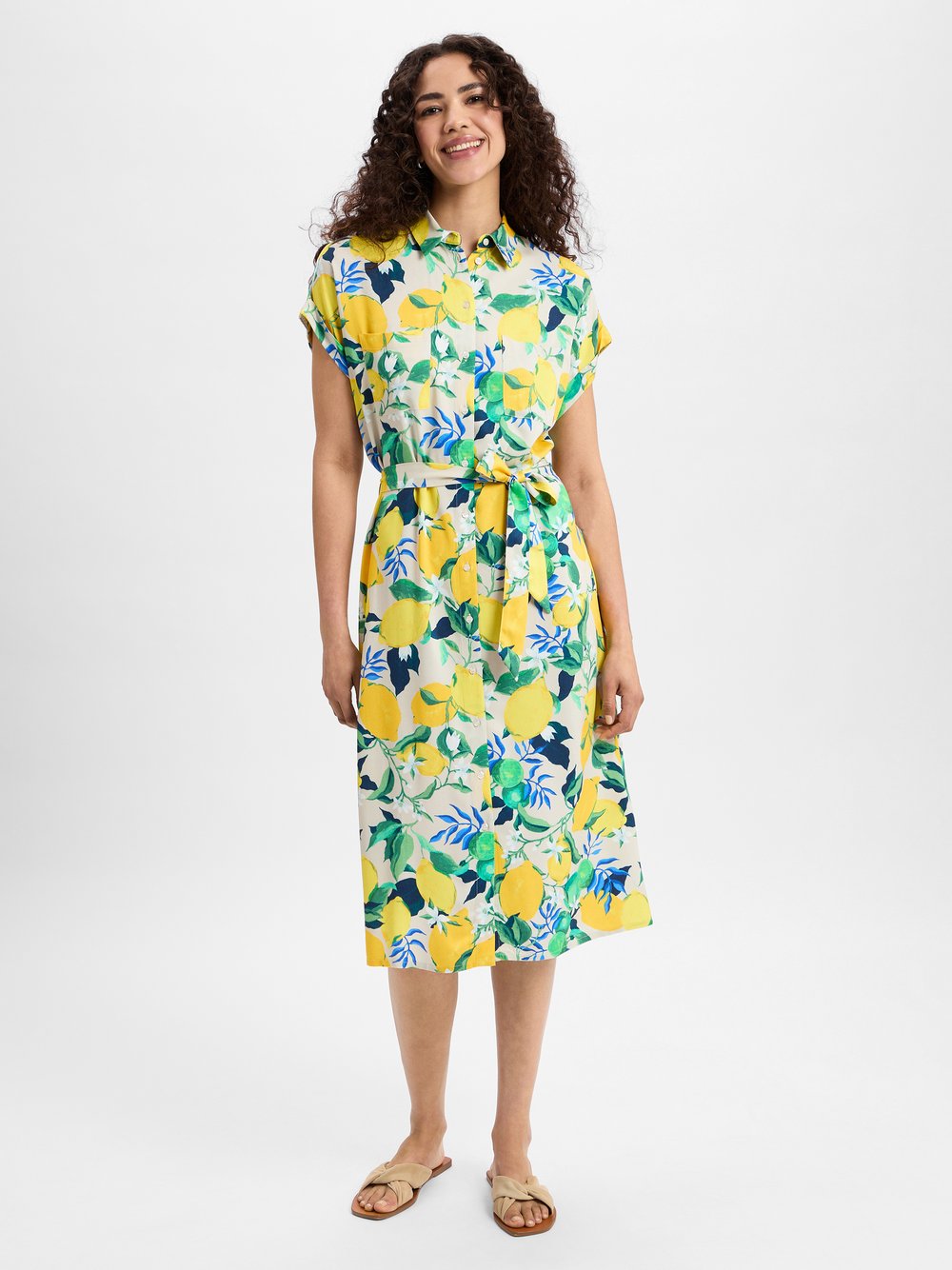 Marie Lund Collection Sommerkleid Damen Viskose mehrfarbig gemustert, M
