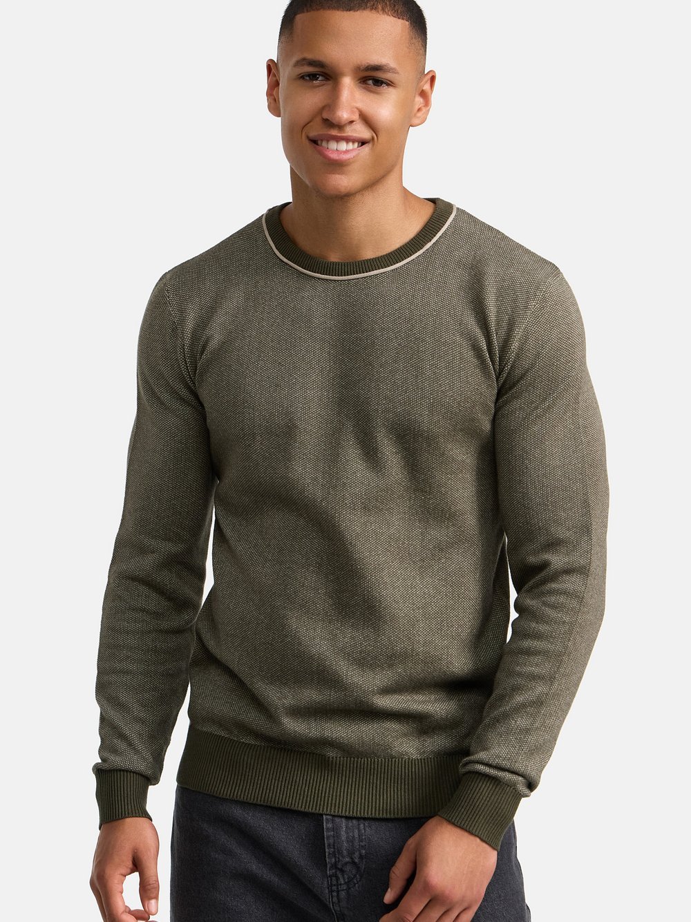 Indicode Strickpullover Herren Baumwolle grün, XL