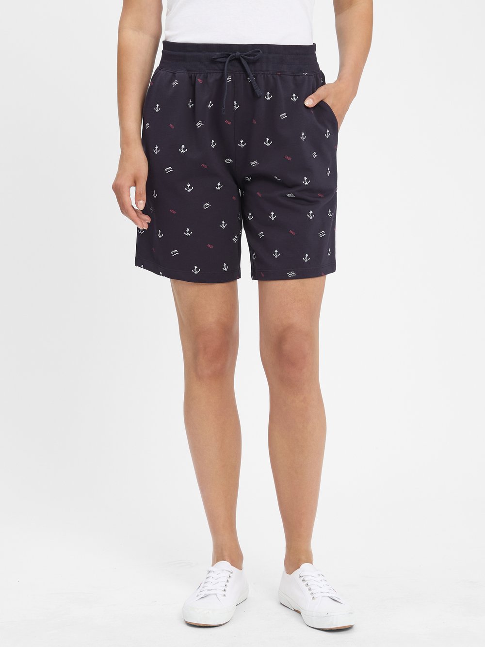 Franco Callegari Sweatshorts Damen Baumwolle mehrfarbig gemustert, L