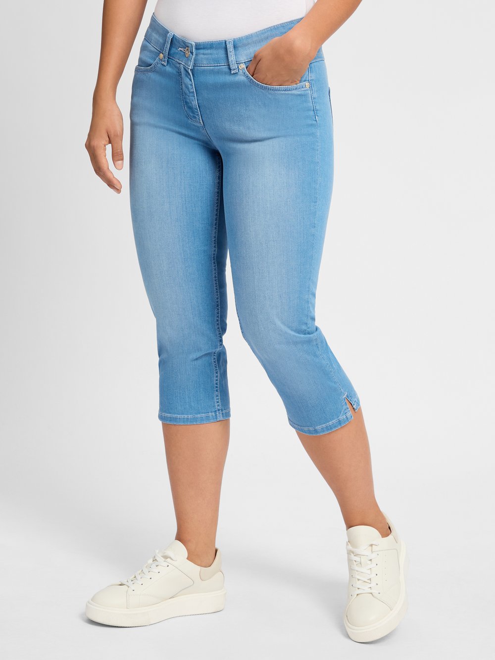 TONI Caprijeans Damen Baumwolle blau, 44