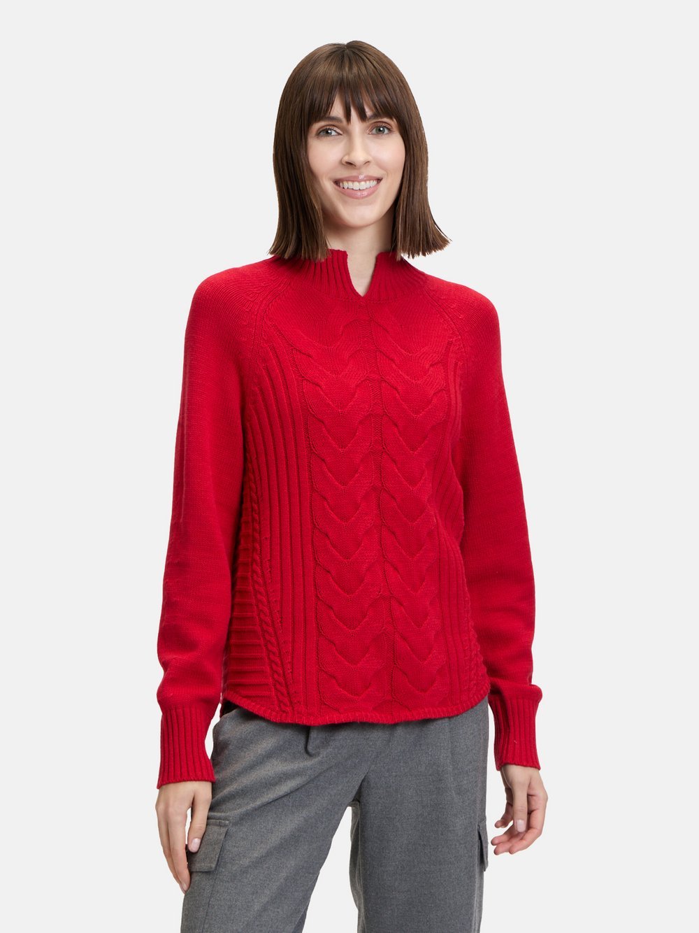 Betty Barclay Strickpullover Damen Baumwolle rot gemustert, 40