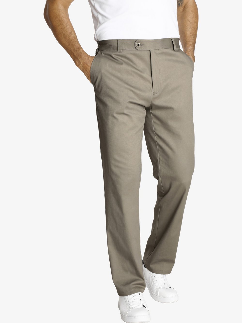 Thumbnail - Jan Vanderstorm Hose Herren Baumwolle beige, 56-34