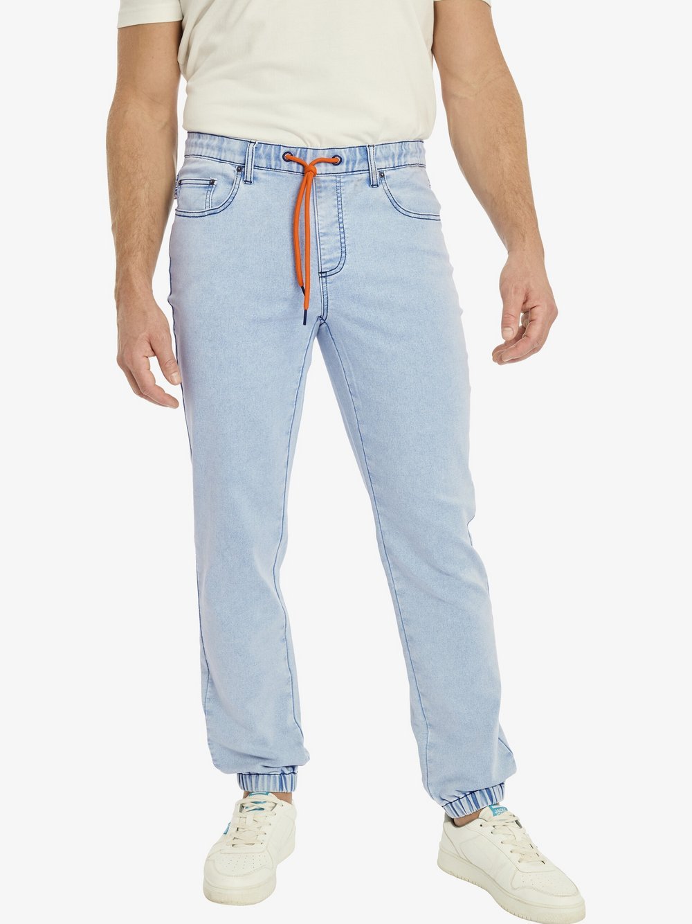 Jan Vanderstorm Schlupfjeans Herren Baumwolle blau, 52-34