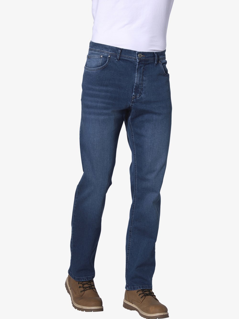 Thumbnail - Jan Vanderstorm Tiefbundjeans Herren Baumwolle blau, 54-32