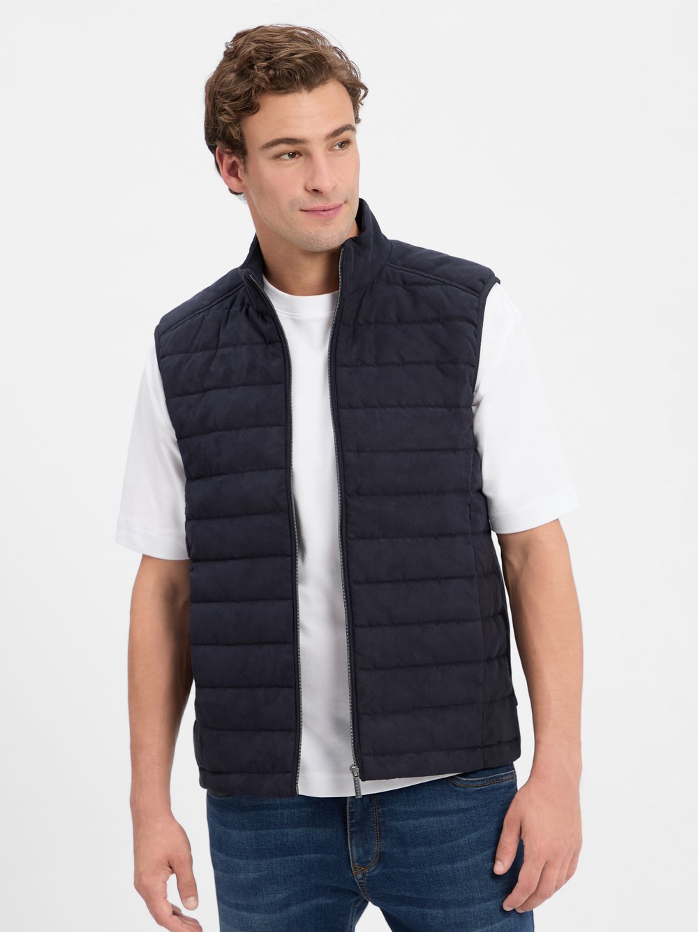 Bugatti Steppweste Herren Baumwolle blau, L
