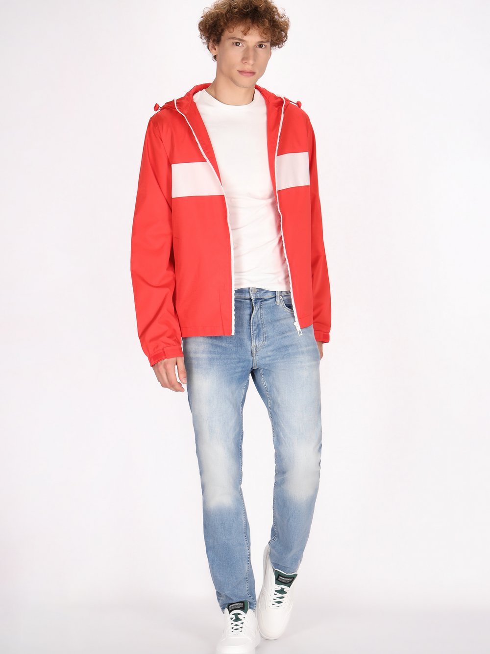 Mo Jacke Herren rot kariert, L