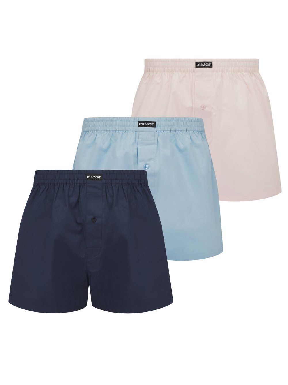 Lyle & Scott Boxer 3-er Set Herren Baumwolle mehrfarbig, L