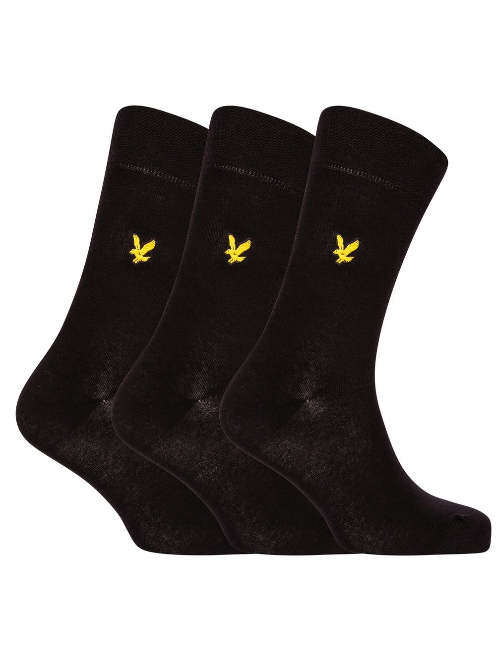 Lyle & Scott Socken 3-er Set Herren Baumwolle schwarz, ONE SIZE