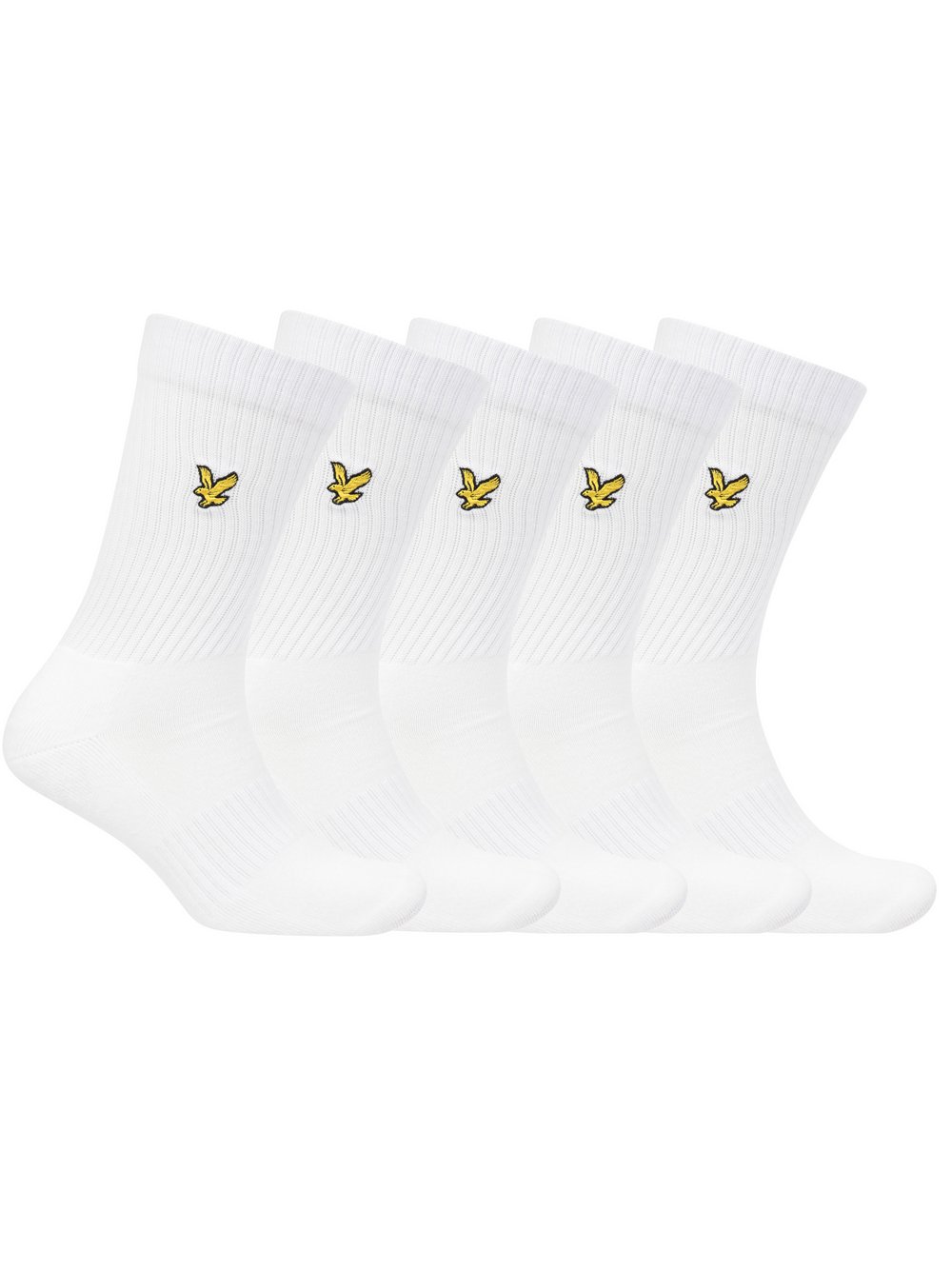 Lyle & Scott Socken 5-er Set Herren Baumwolle weiß, ONE SIZE