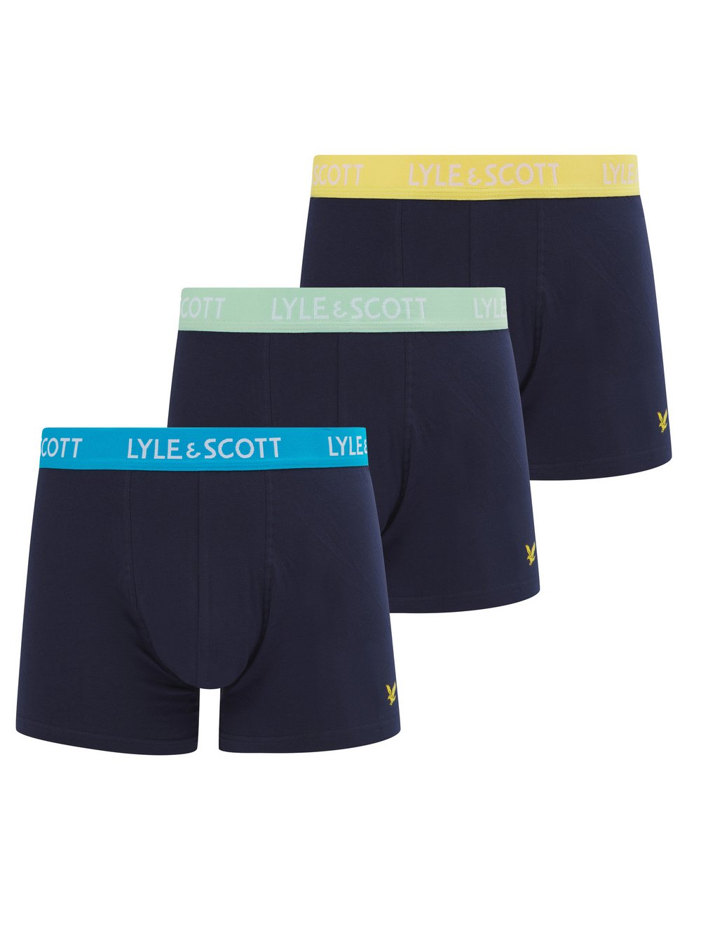 Lyle & Scott Trunks 3-er Set Herren Baumwolle blau, L