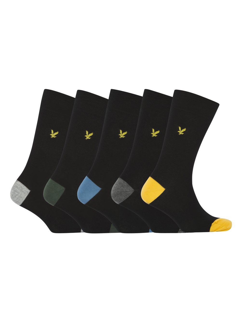 Lyle & Scott Socken 5-er Set Herren Baumwolle schwarz, ONE SIZE