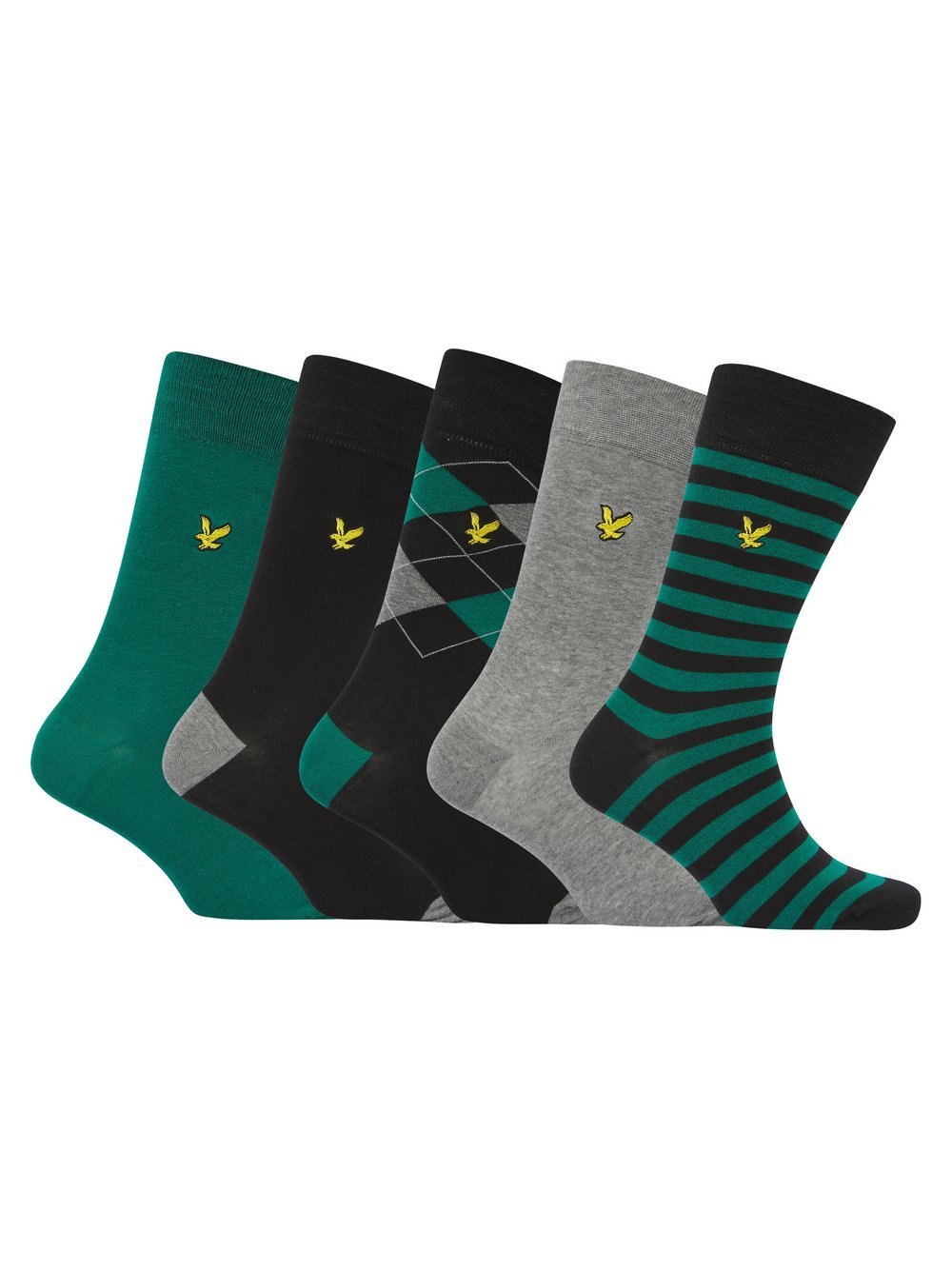 Lyle & Scott Socken 5-er Set Herren Baumwolle mehrfarbig, ONE SIZE