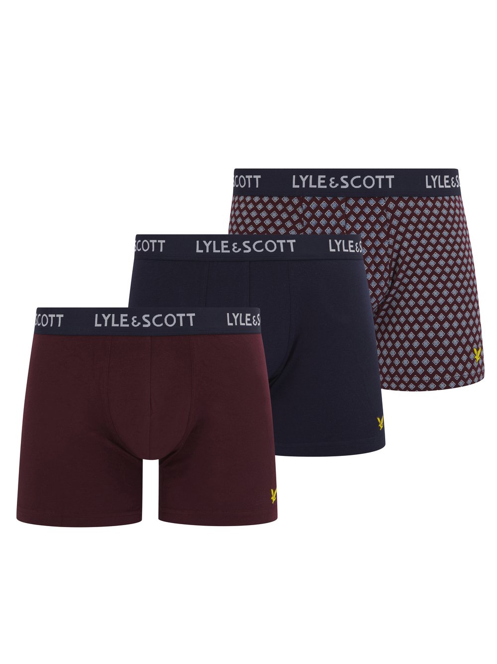 Lyle & Scott Boxer 3-er Set Herren Baumwolle mehrfarbig, L