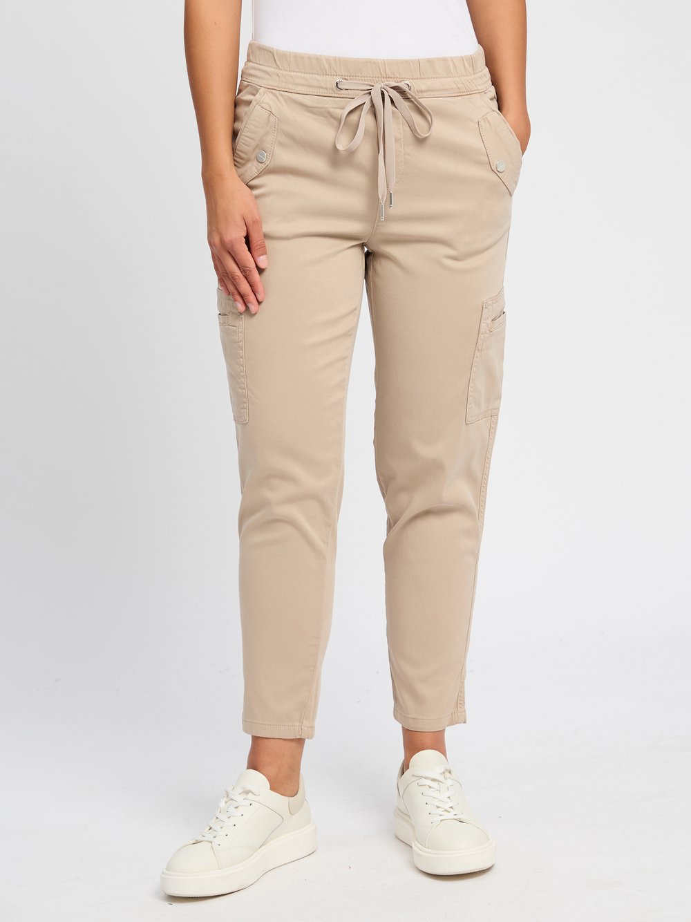 Street One Cargohose Damen Lyocell grau, 46-28