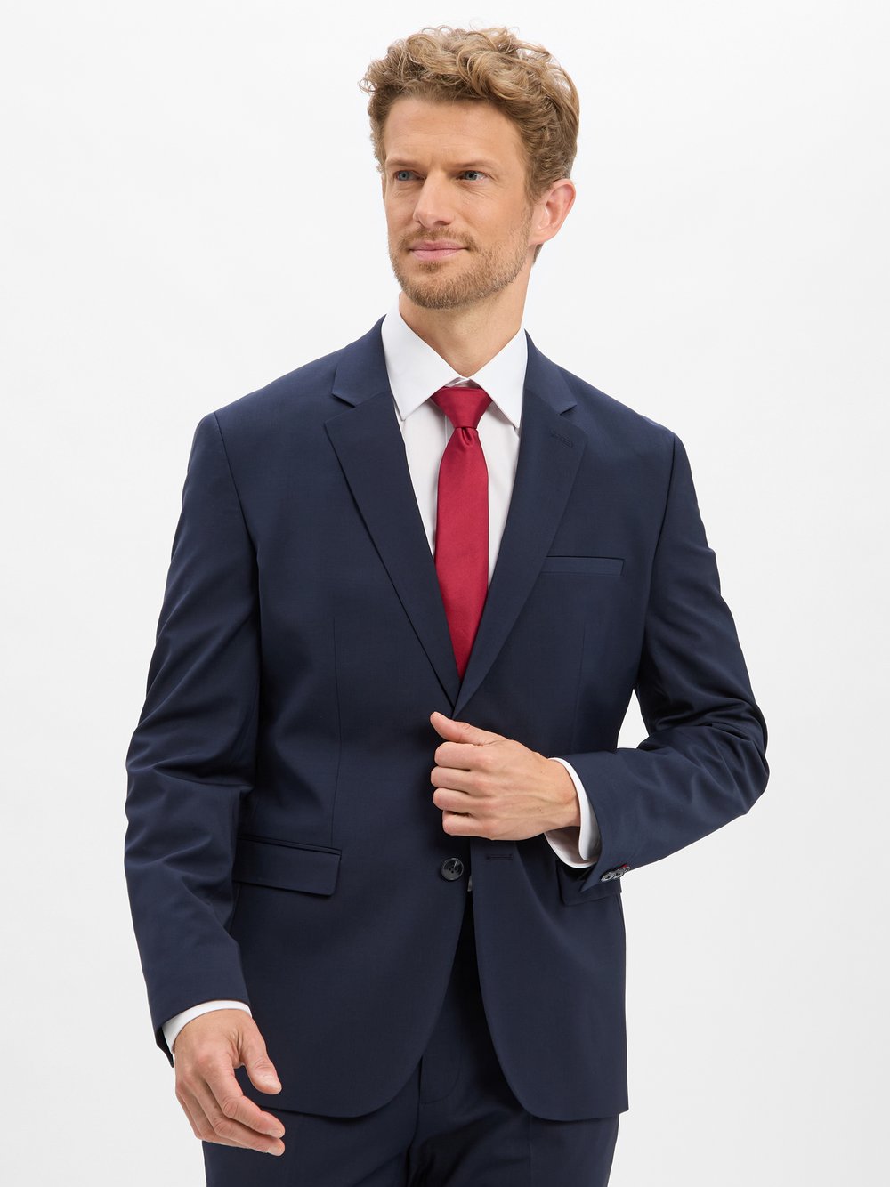 Thumbnail - HUGO Baukasten-Sakko -Arti Herren Super Slim Fit Wolle blau, 50