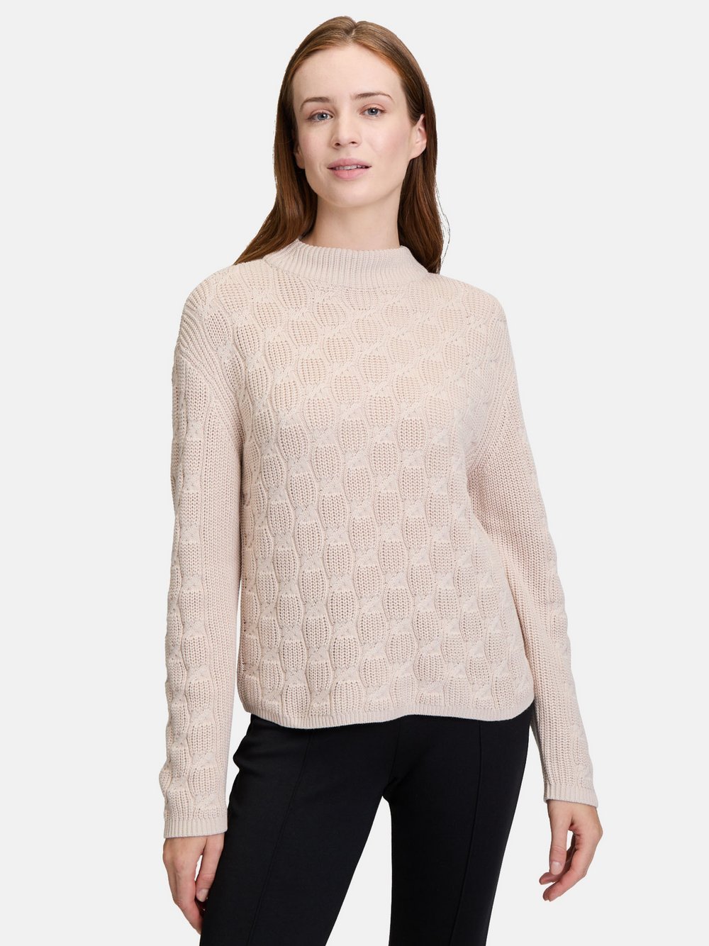 Betty Barclay Grobstrick-Pullover Damen Baumwolle beige, 40