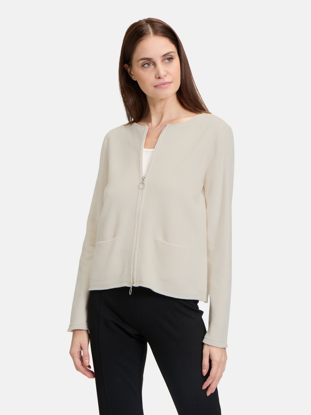 Betty Barclay Basic-Strickjacke Damen Baumwolle beige, 36