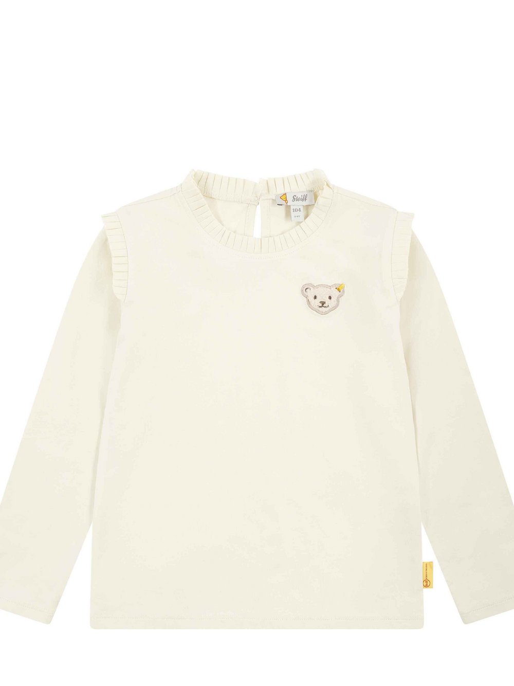 Steiff Sweatshirt Mädchen Baumwolle beige bedruckt, 116