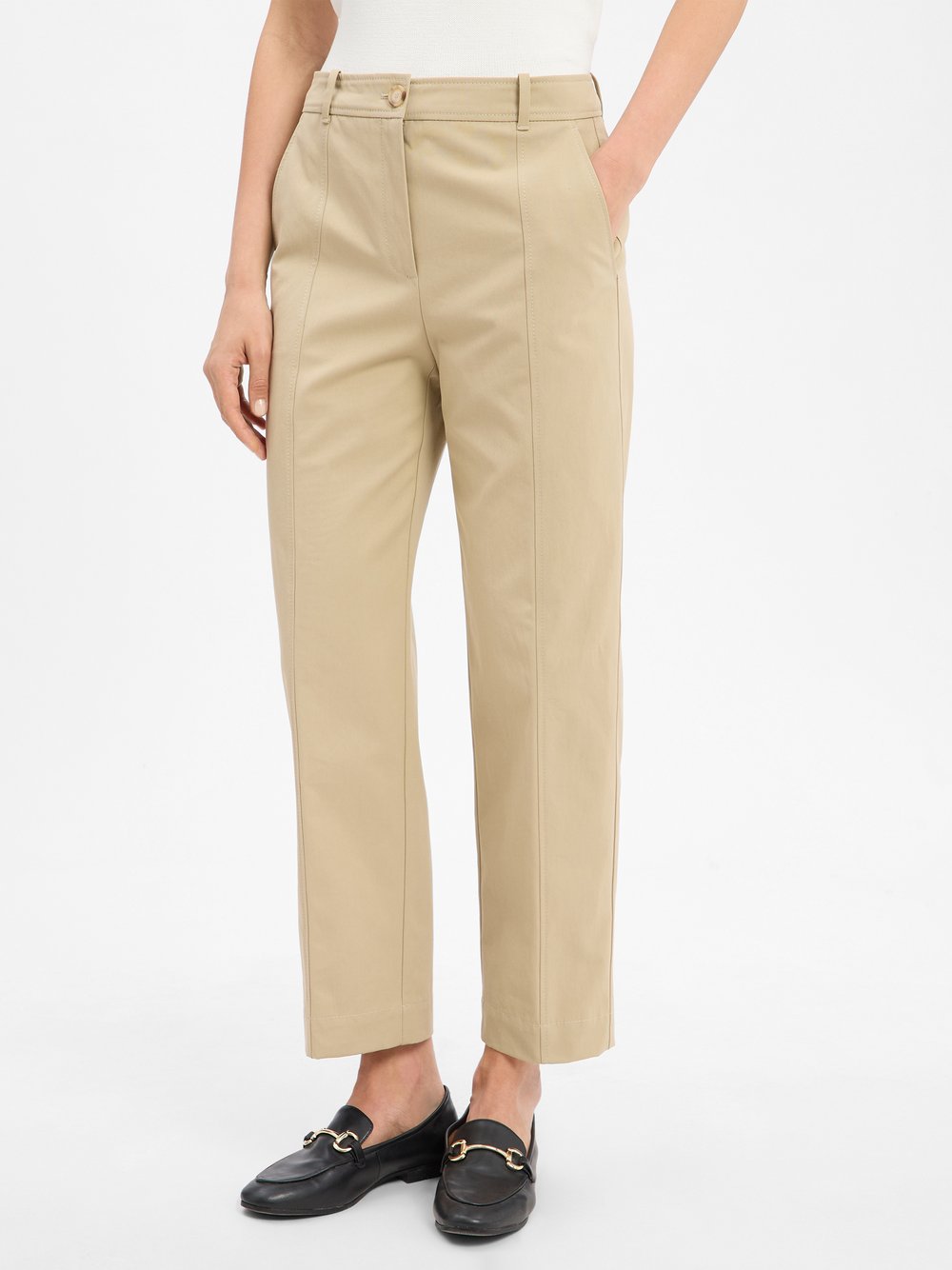 BOSS Stoffhose Damen Baumwolle braun, 38