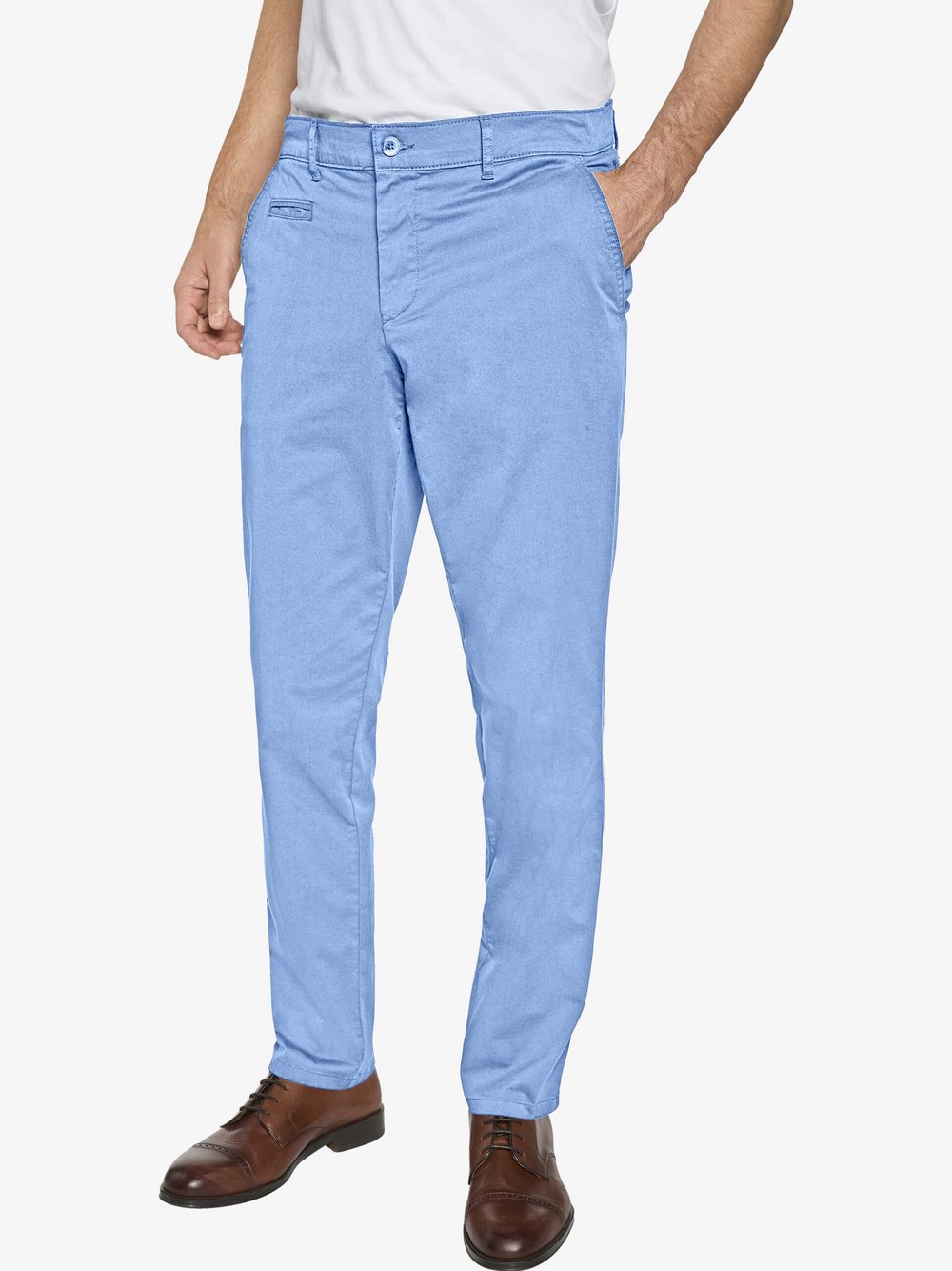Thumbnail - BABISTA Chino Herren Baumwolle blau, 46-34