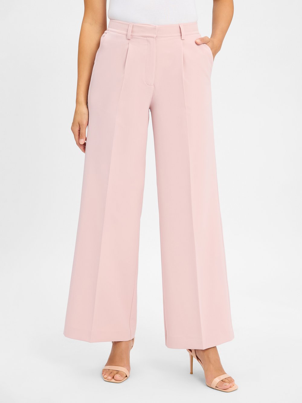 BOSS Orange Bundfaltenhose Damen rosa, 38