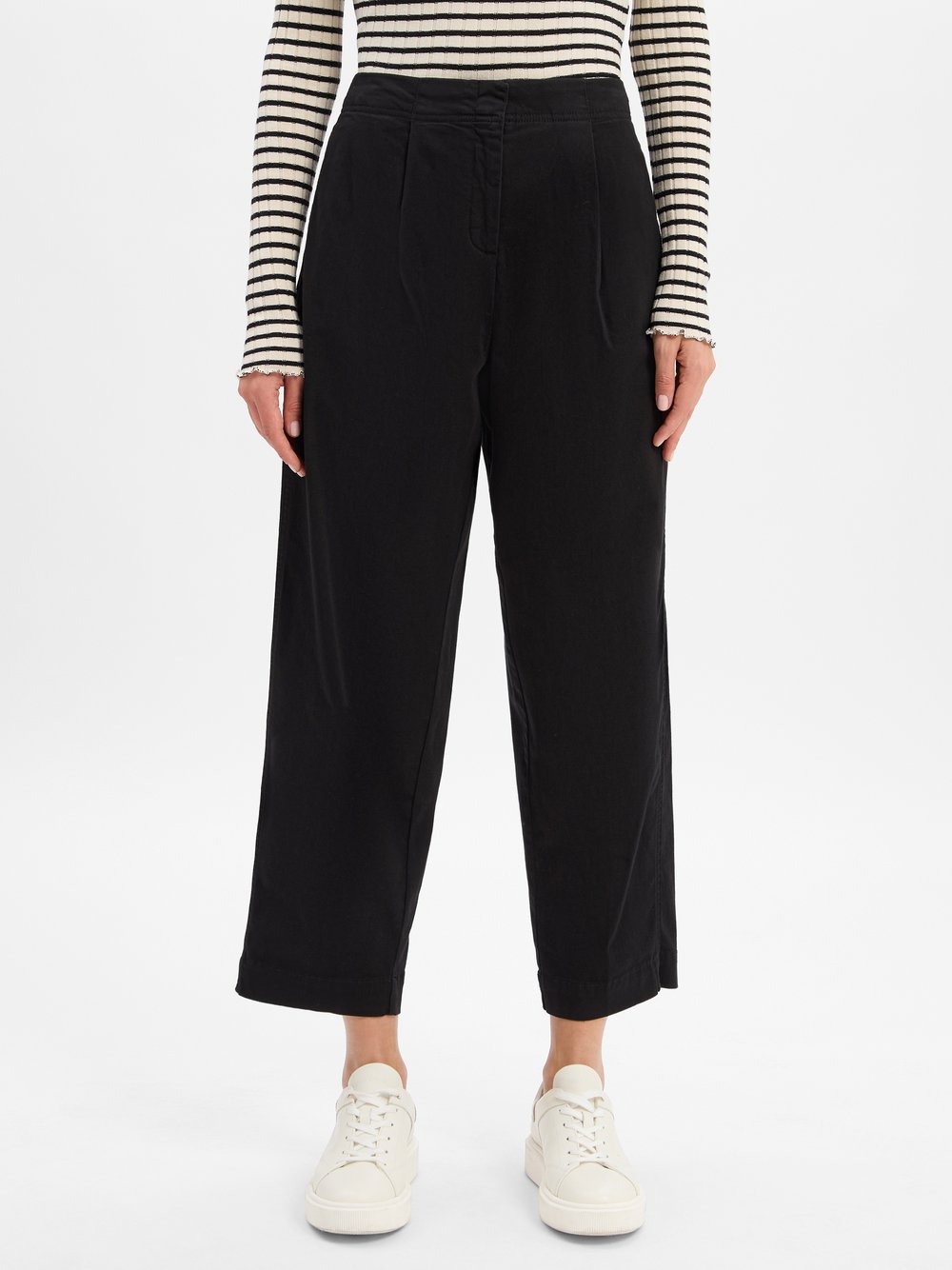 BOSS Orange Stoffhose Damen Baumwolle schwarz, 38
