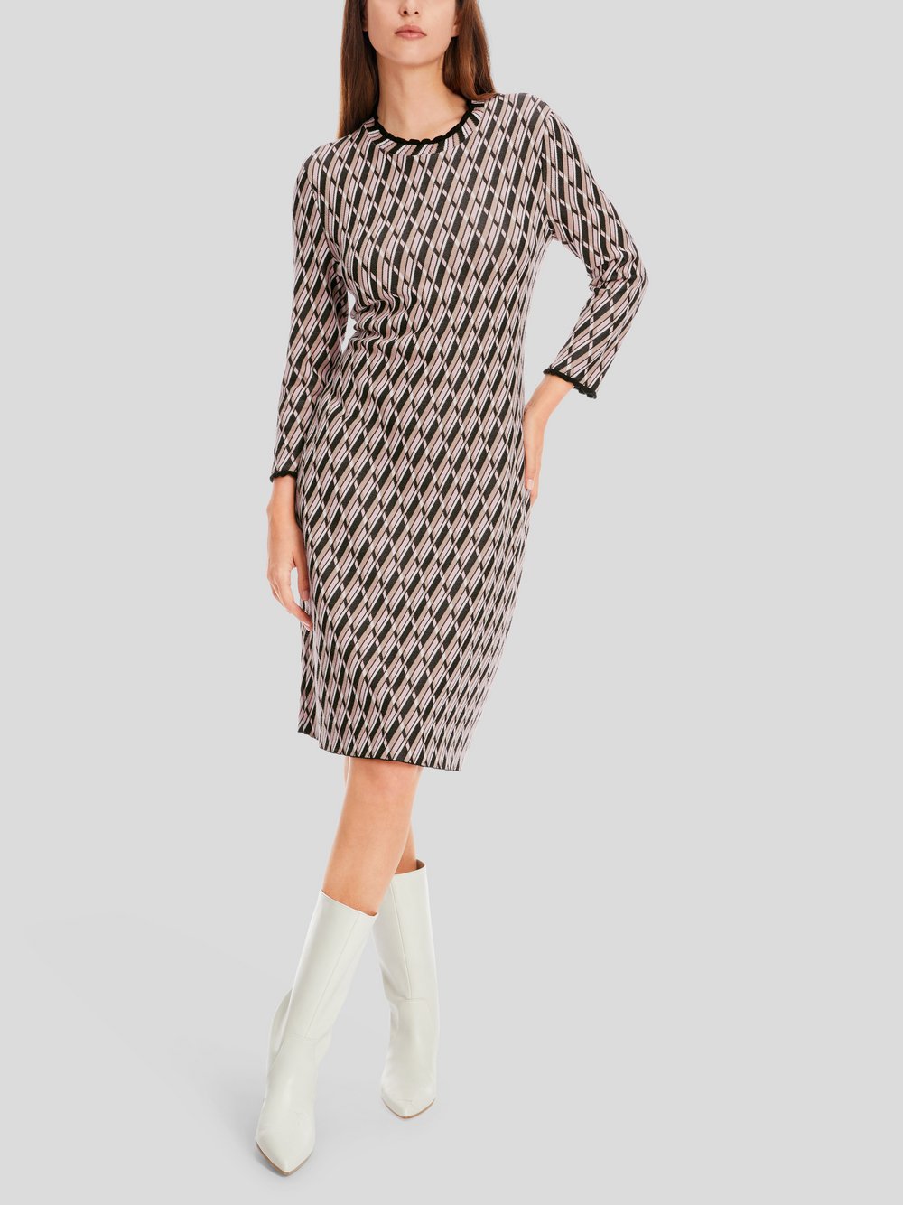 Thumbnail - Marc Cain Kleid Damen Baumwolle rosa gemustert, 34