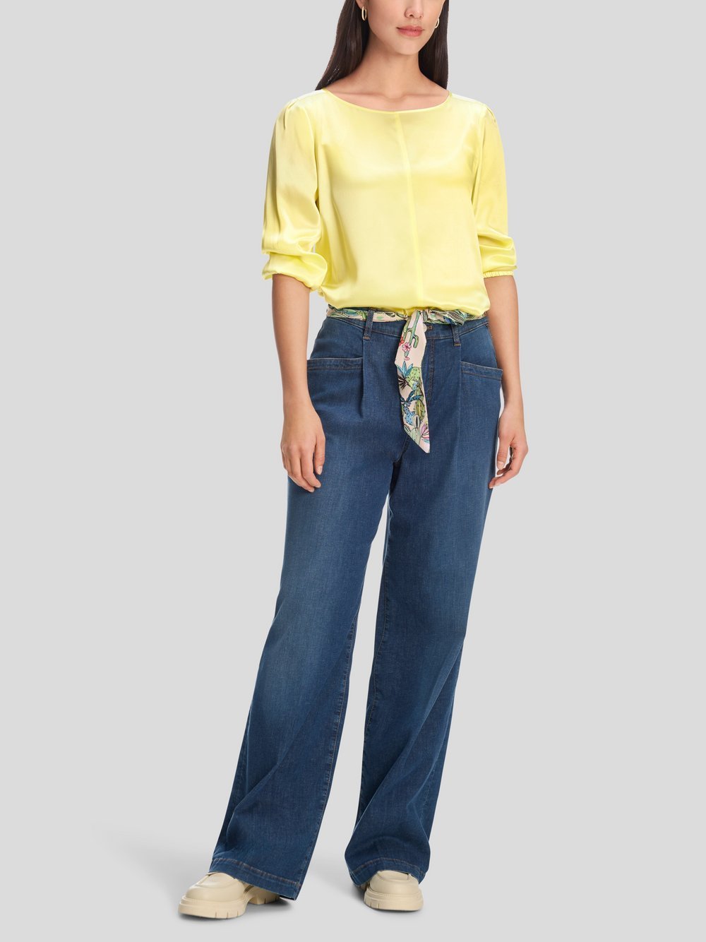 Marc Cain Bluse Damen Seide gelb, 34