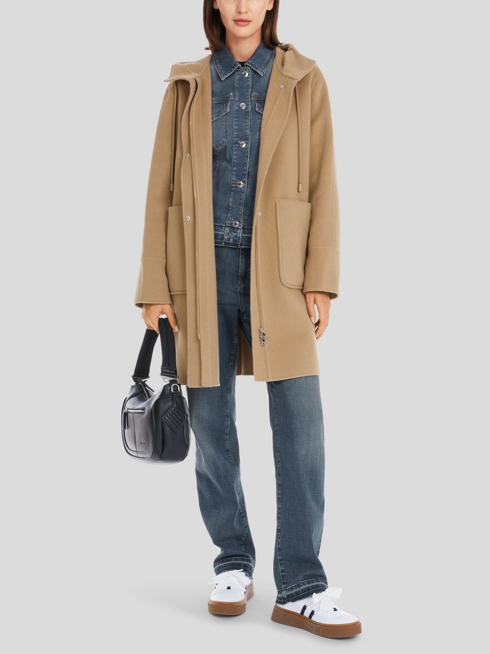 Marc Cain Mantel Damen Wolle braun, 34