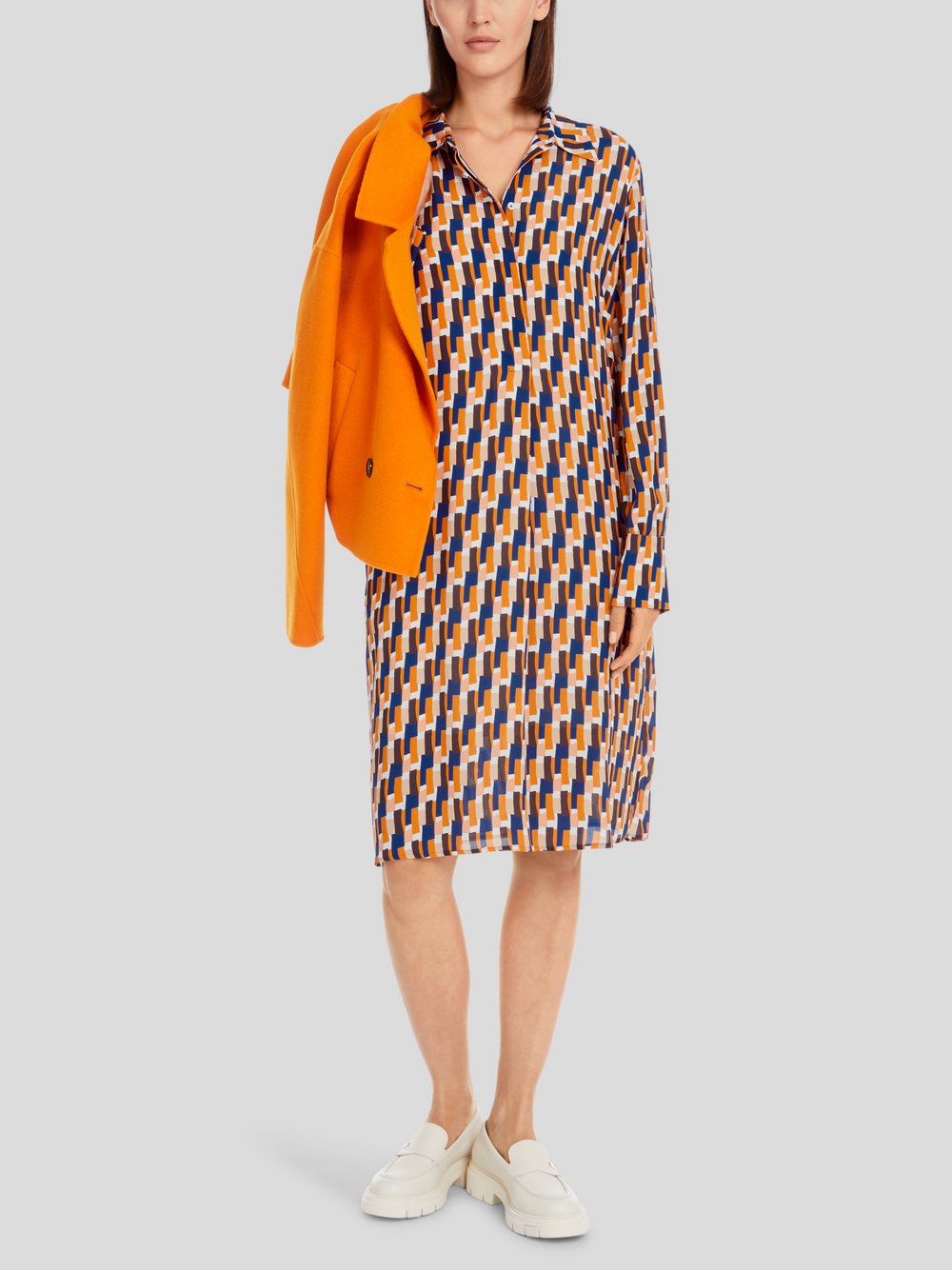 Marc Cain Kleid Damen Viskose blau gemustert, 40