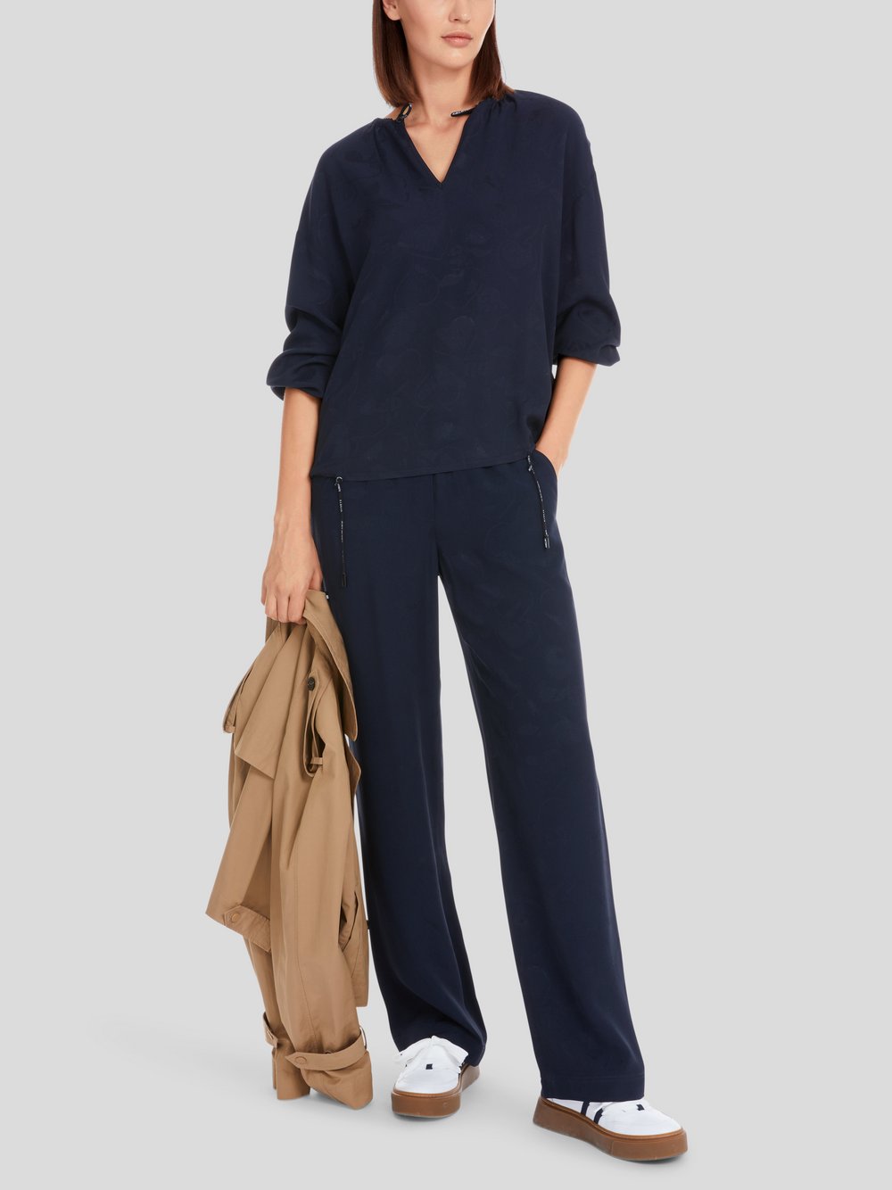 Marc Cain Bluse Damen Acetat blau, 38