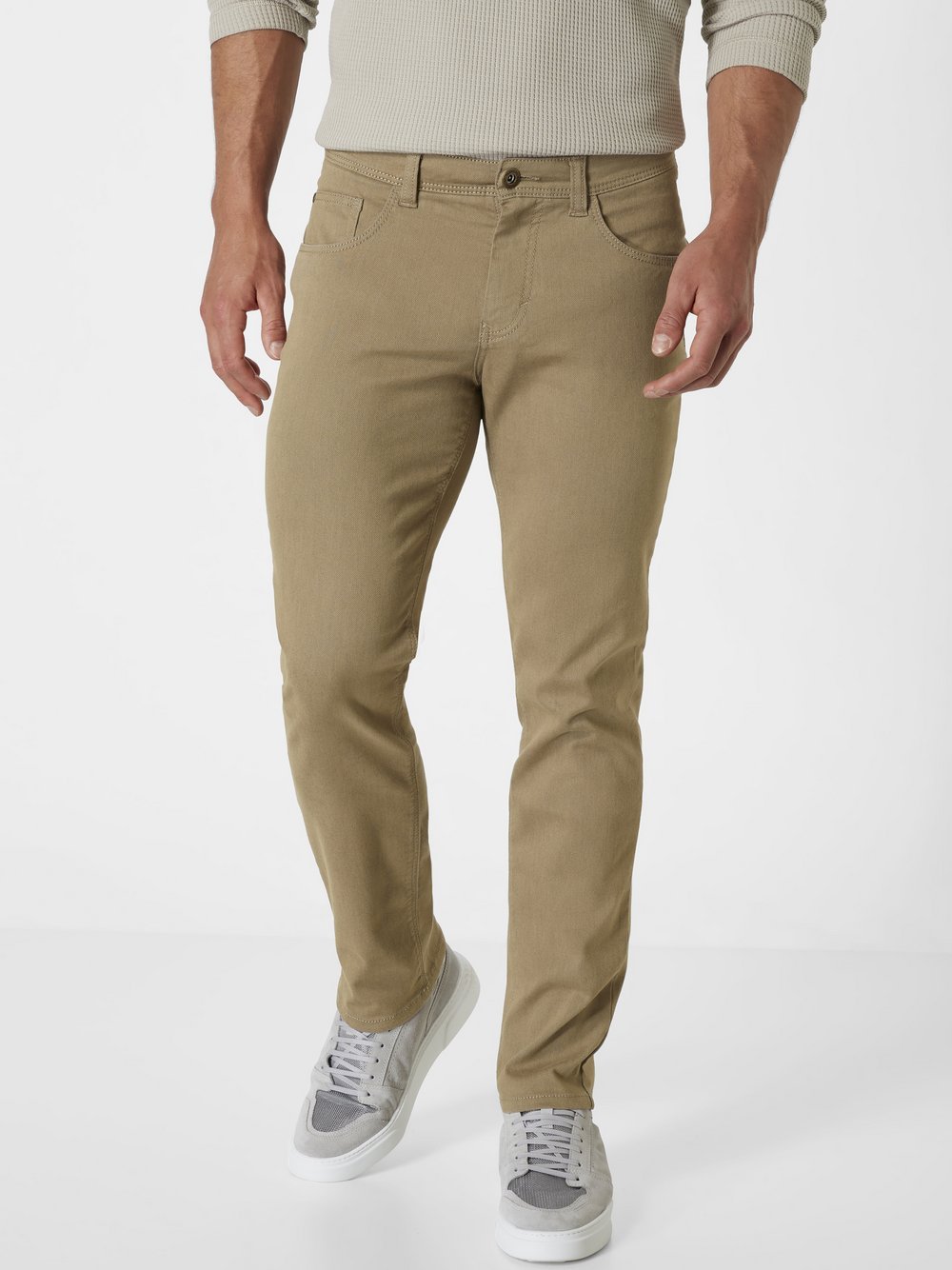 Paddock`s 5-Pocket Hose Herren Baumwolle beige, 38-28