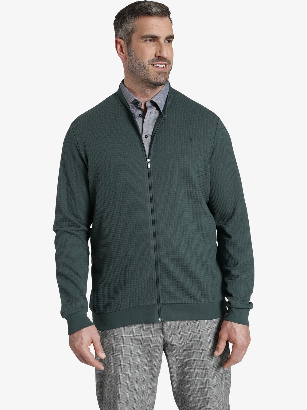 Charles Colby Sweatjacke Herren Baumwolle grün, XXXXL