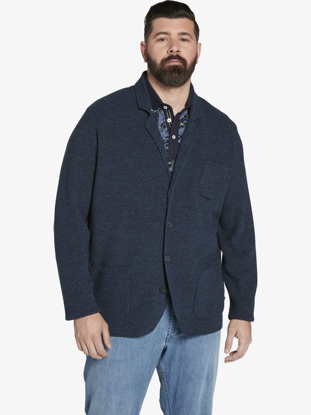 Charles Colby Strickjacke Herren blau, XXL