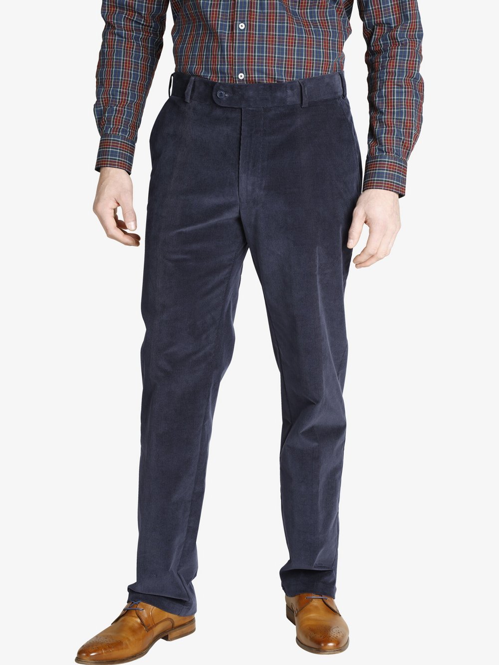 Charles Colby Cordhose Herren Baumwolle blau, 40-34