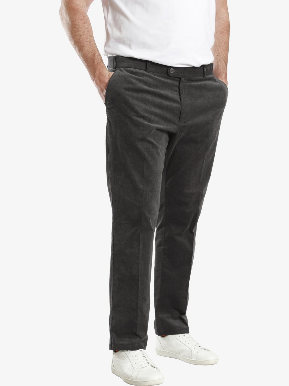 Charles Colby Cordhose Herren Baumwolle grau, 44-34