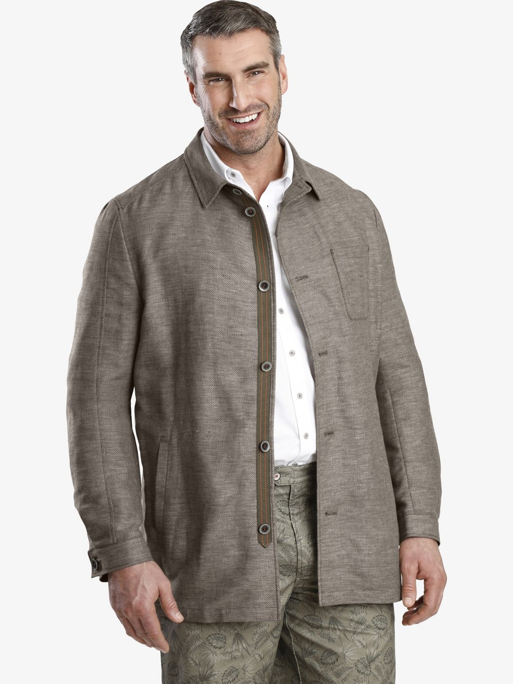 Charles Colby Jacke Herren Leinen grün, 66