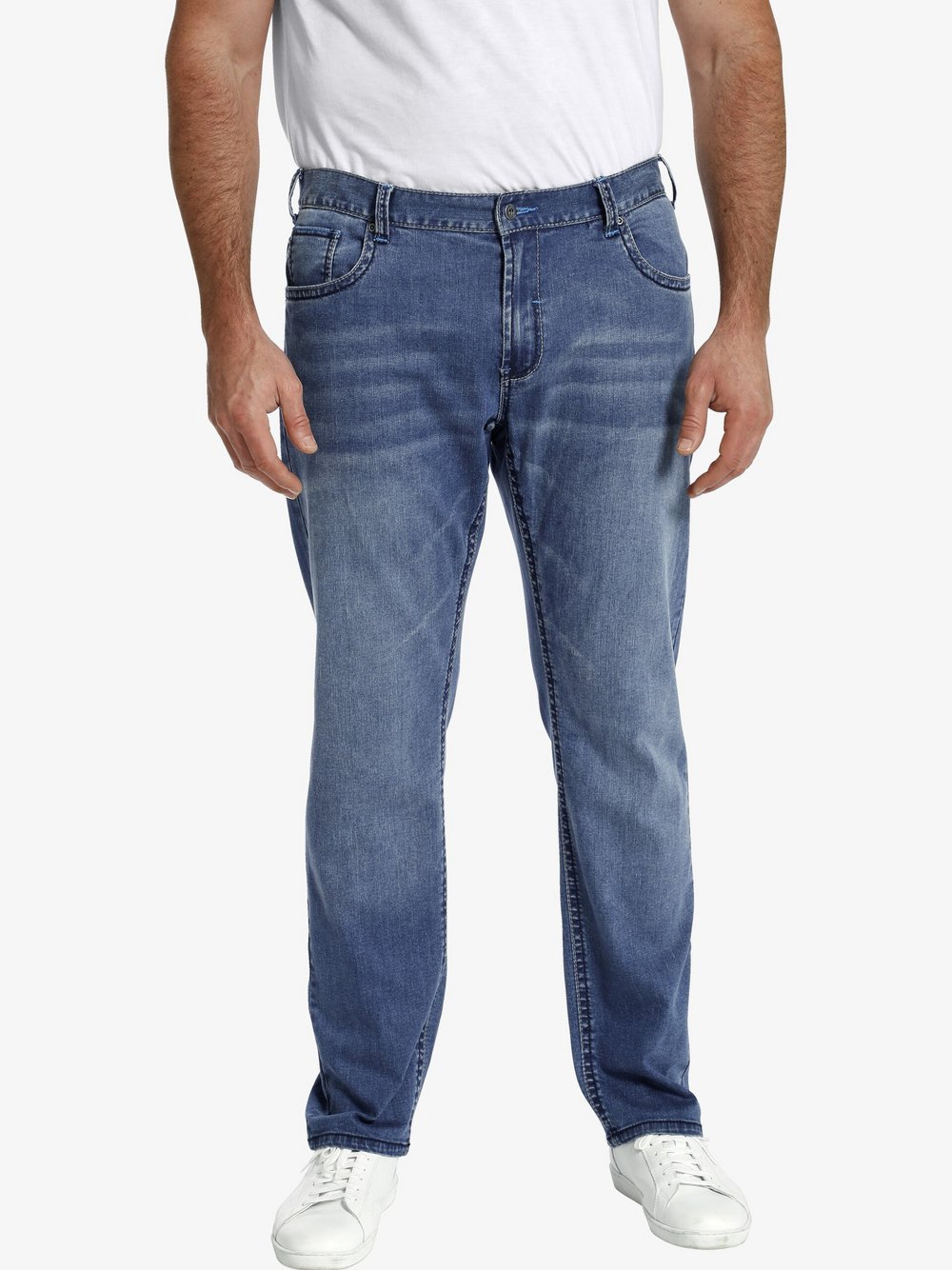 Charles Colby Tiefbundjeans Herren Baumwolle blau, 52-34