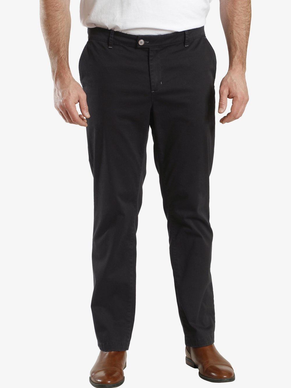 Charles Colby Tiefbundhose Herren Baumwolle schwarz, 40-34