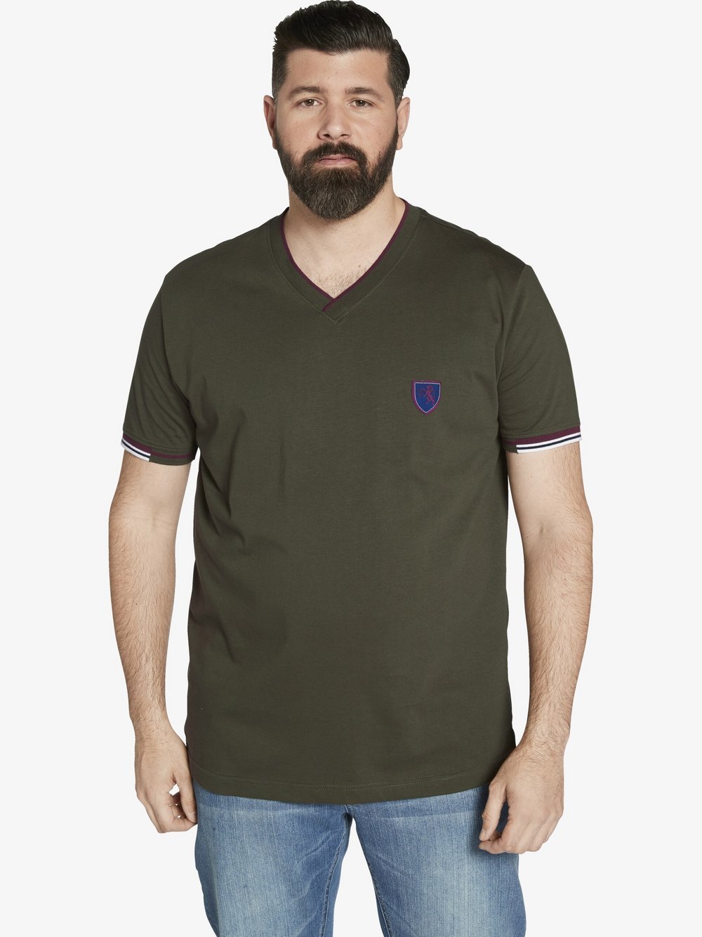Charles Colby T-Shirt Herren Baumwolle grün, XL