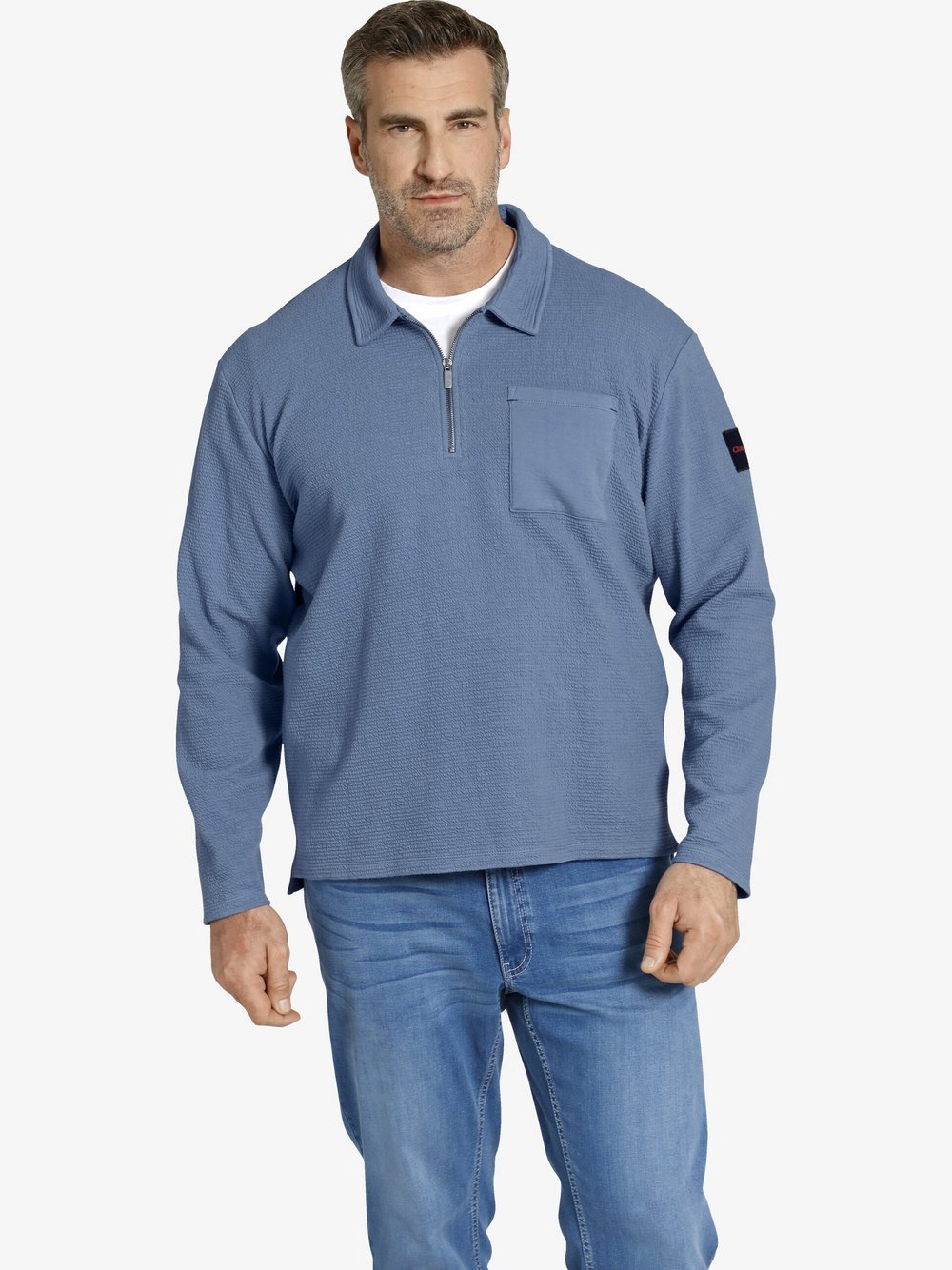 Charles Colby Sweatshirt Herren Baumwolle blau, 7XL