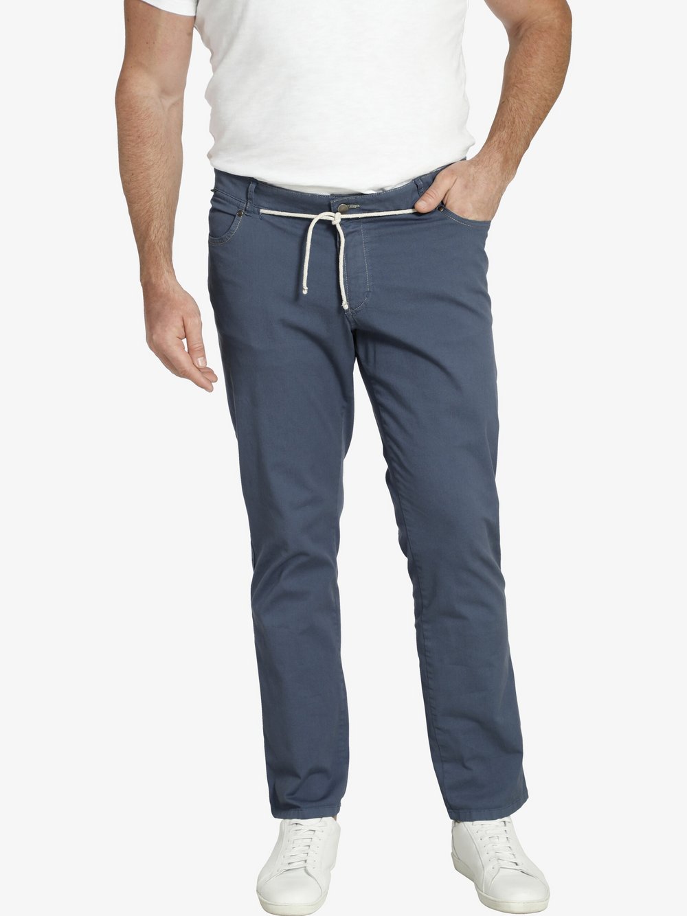 Charles Colby Tiefbundhose Herren Baumwolle blau, 44-34