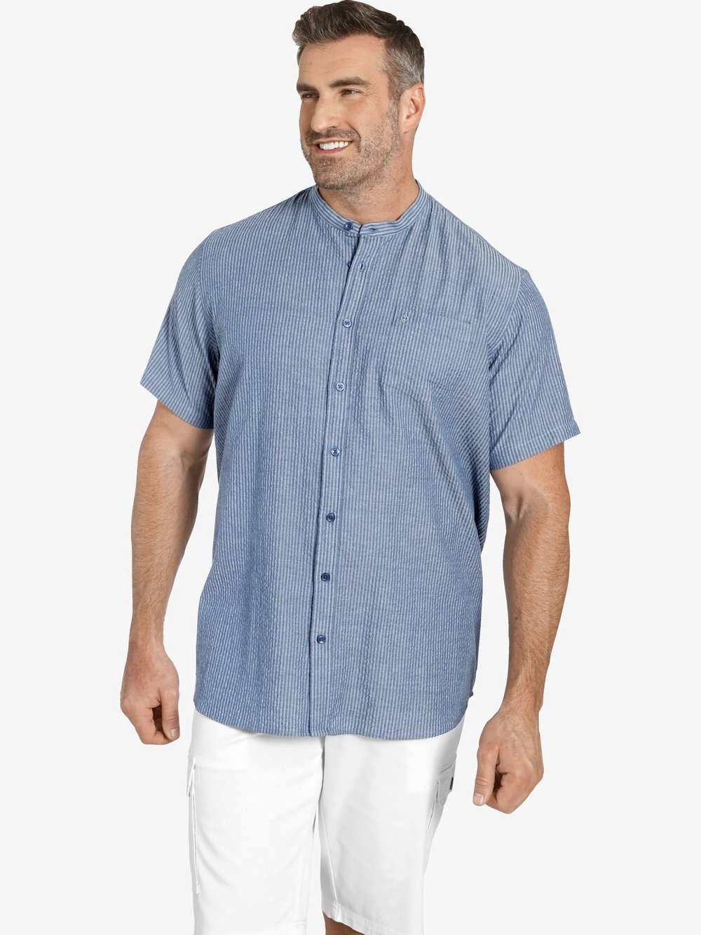 Charles Colby Doppelpack Hemd Herren Comfort Fit Baumwolle blau, 5XL