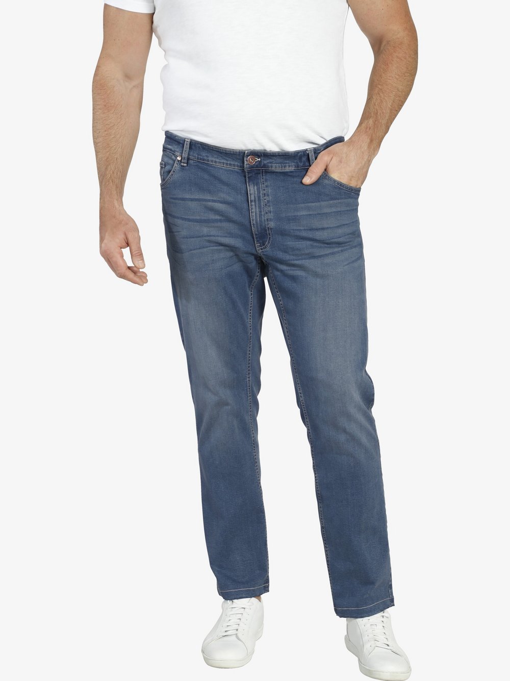 Charles Colby Tiefbundjeans Herren Baumwolle blau, 54-34