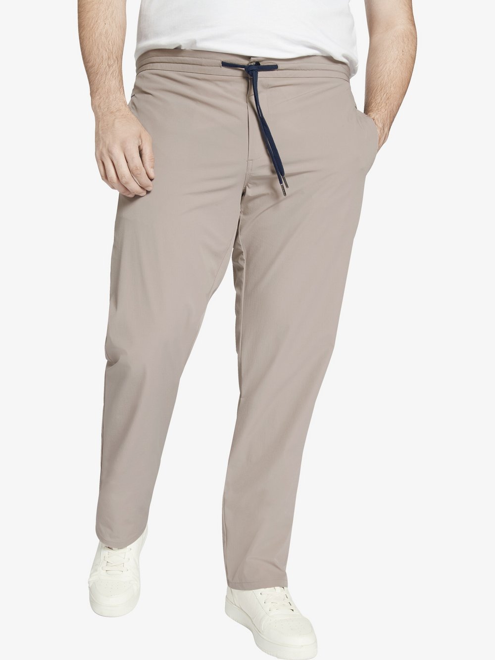 Charles Colby Tiefbundhose Herren Polyamid beige, 38-34