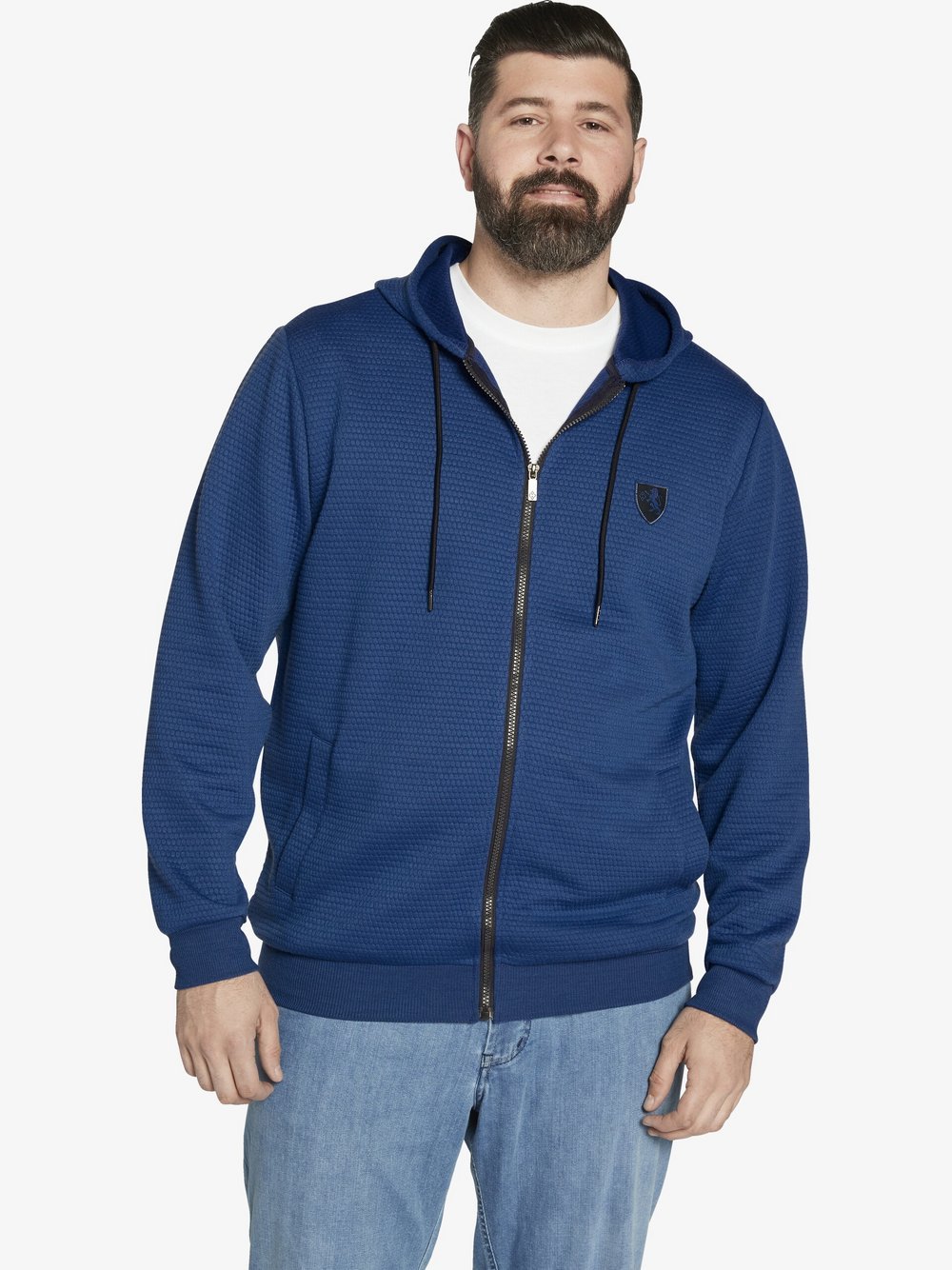 Charles Colby Sweatjacke Herren blau, XL